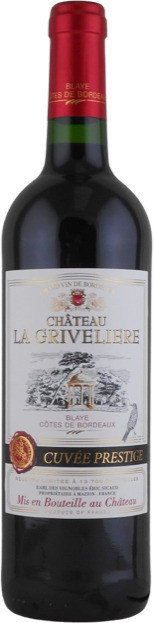 Château La Grivelière Blaye Côtes de Bordeaux AOC 2024 EARL des Vignobles Eric Sicaud Bordeaux