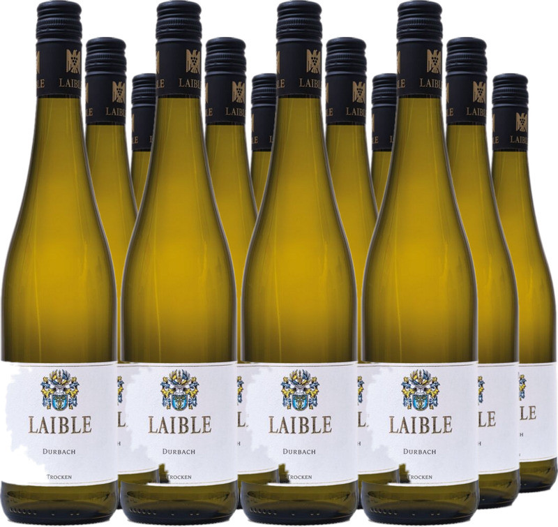 12er Vorteilspaket Durbacher Plauelrain Weißer Burgunder Kabinett trocken