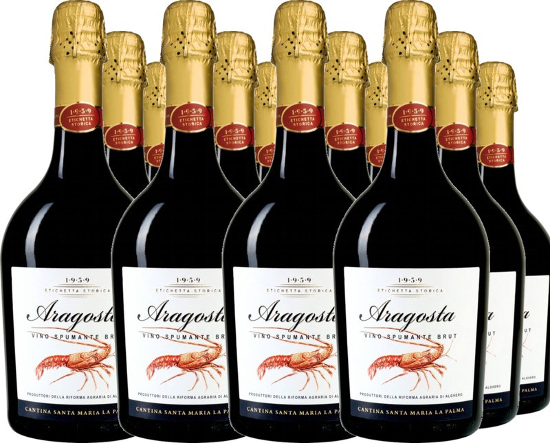12er Vorteilspaket Aragosta Vino Spumante Brut