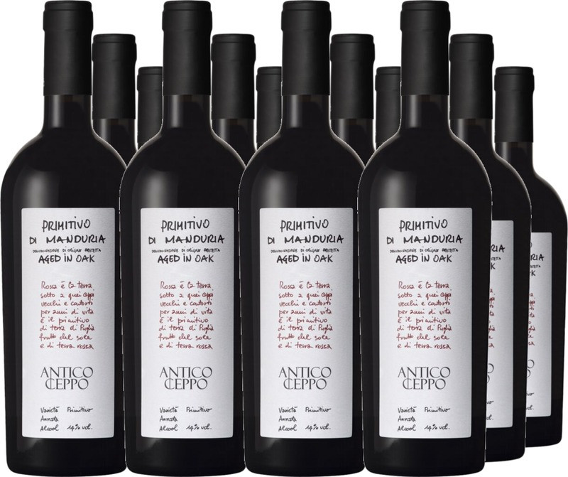 12er Vorteilspaket Primitivo di Manduria "Aged in Oak" DOP Antico Ceppo