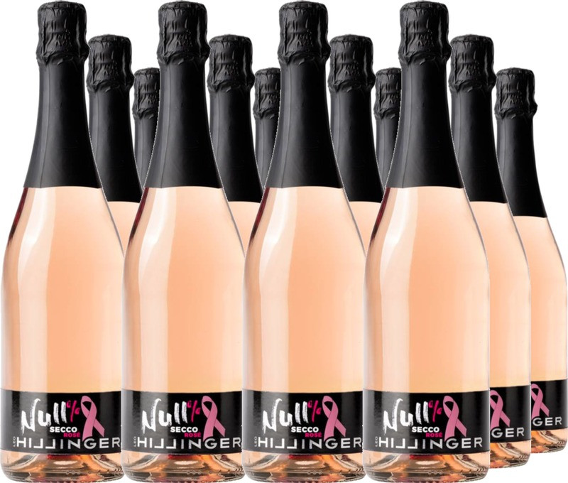 12er Vorteilspaket Secco Rosé Pink Ribbon Edition Entalkoholisiertem Schaumwein miz zugese