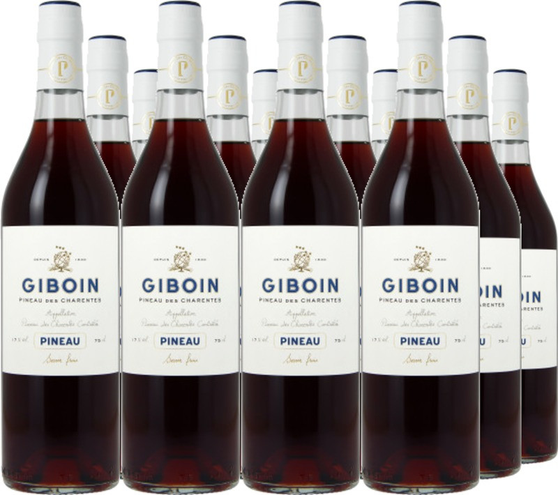 12er Vorteilspaket Pineau Rouge 17° Pineau des Charentes AC Francois Giboin - L'Hermitage
