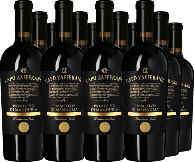 12er Vorteilspaket Capo Zafferano Primitivo di Manduria DOC