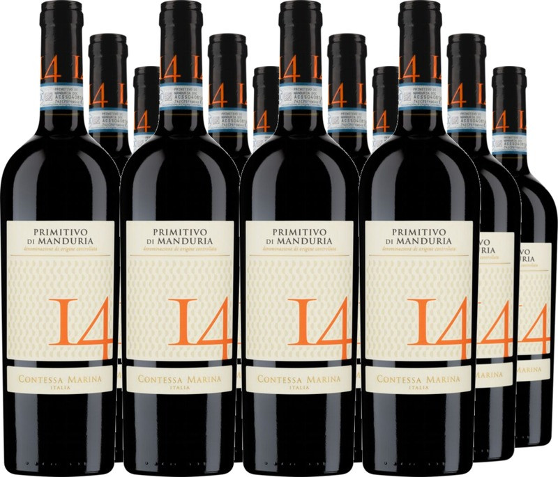 12er Vorteilspaket Primitivo di Manduria DOC 14 Contessa Marina