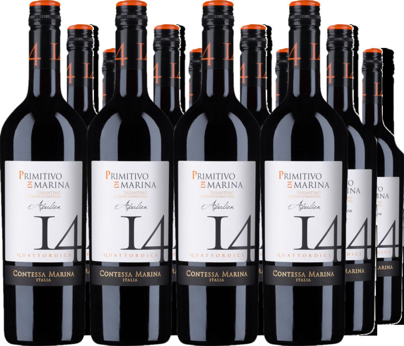 12er Vorteilspaket Primitivo di Marina IGT 14 Contessa Marina
