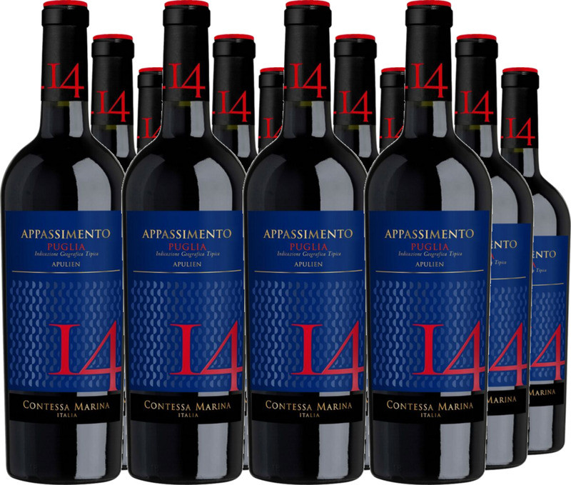 12er Vorteilspaket Appassimento Puglia IGT 14 Contessa Marina