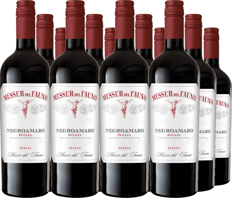 12er Vorteilspaket Negroamaro Puglia IGT Messer del Fauno