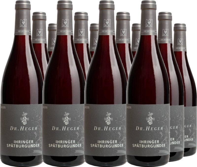 12er Vorteilspaket Ihringer Spätburgunder - VDP.Ortswein Baden QbA trocken Weingut Dr.Heger
