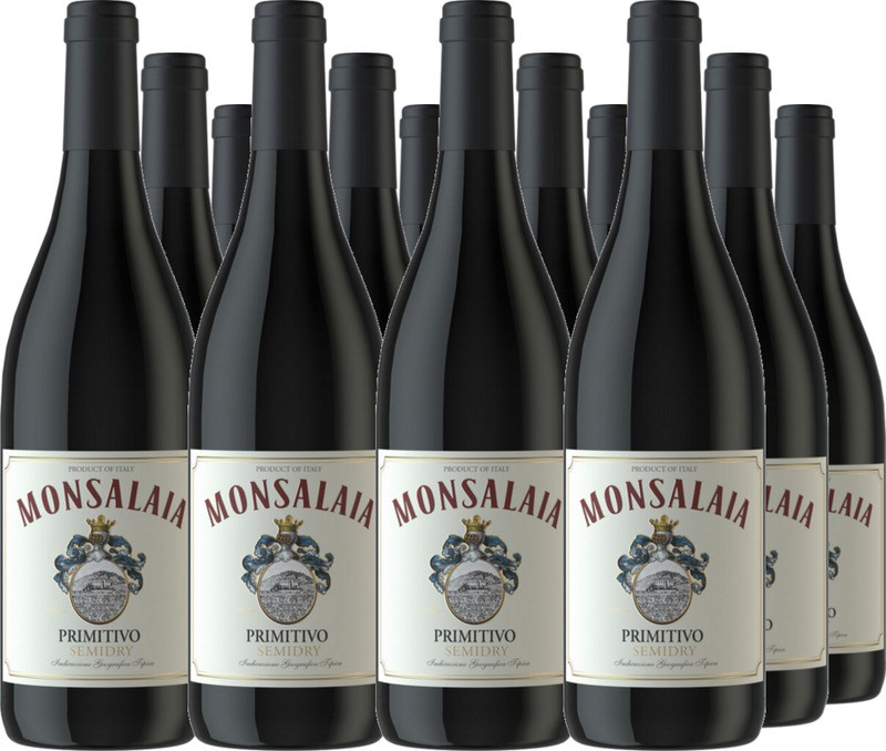 12er Vorteilspaket Primitivo Puglia IGT Monsalaia semidry
