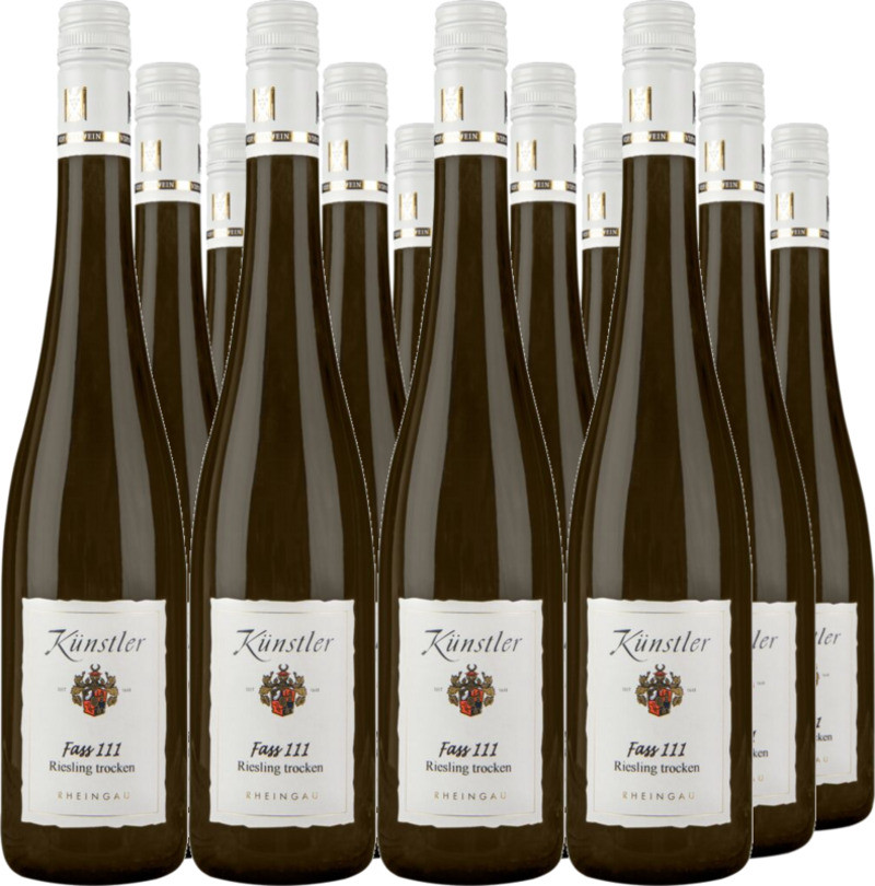 12er Vorteilspaket Künstler Riesling Faß 111 trocken QbA