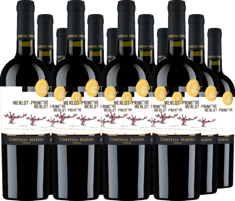 12er Vorteilspaket Primitivo Merlot Tarantino IGT Contessa Marina