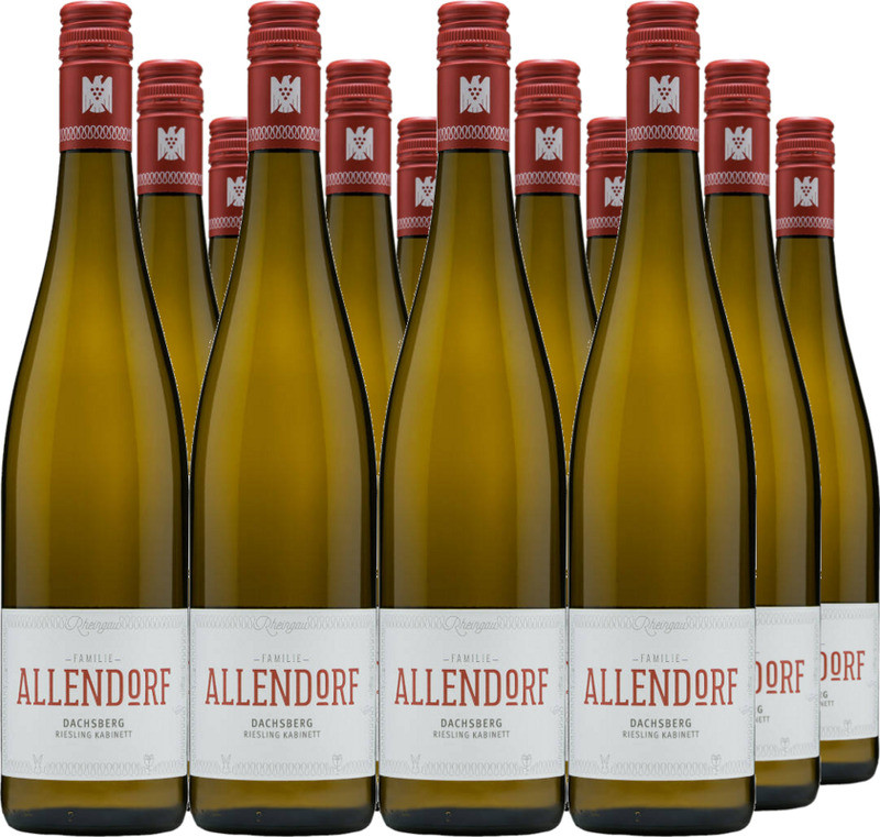 12er Vorteilspaket Allendorf Winkeler Dachsberg Riesling Kabinett VDP.Erste Lage