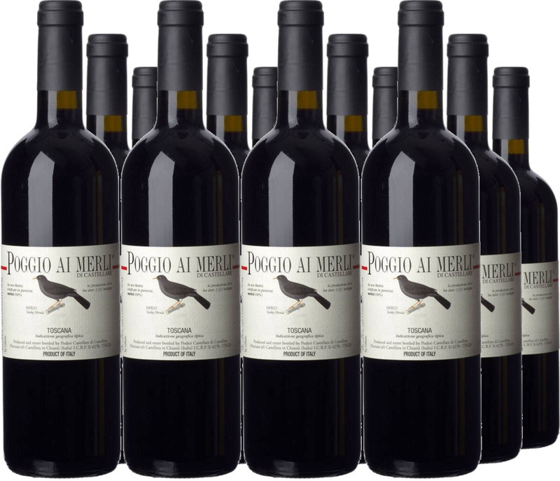 12er Vorteilspaket Poggio ai Merli Merlot Toscana