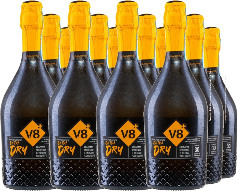 12er Vorteilspaket v8+ Sandro Prosecco Extra Dry