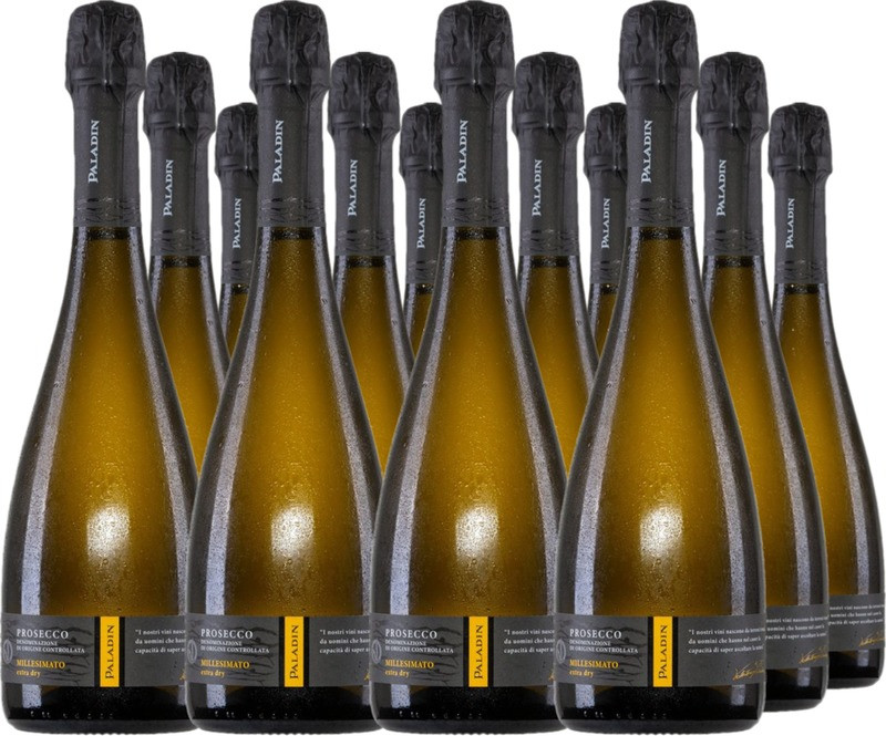 12er Vorteilspaket Paladin Prosecco Millesimato Extra Dry