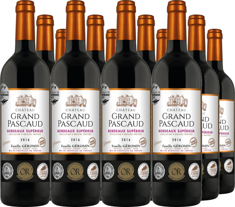 12er Vorteilspaket Château Grand Pascaud  Bordeaux supérieur AOP