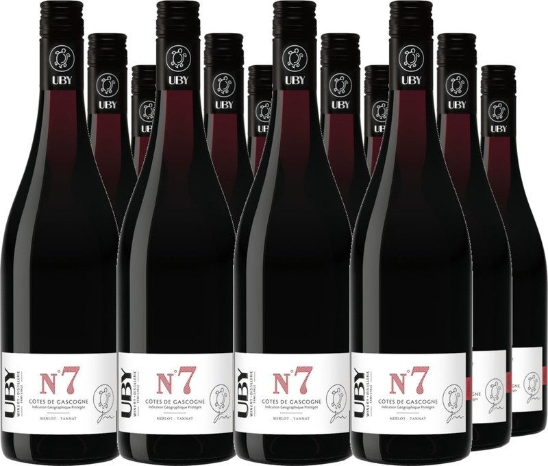 12er Vorteilspaket Uby No. 7 Merlot Tannat Côtes de Gascogne IGP