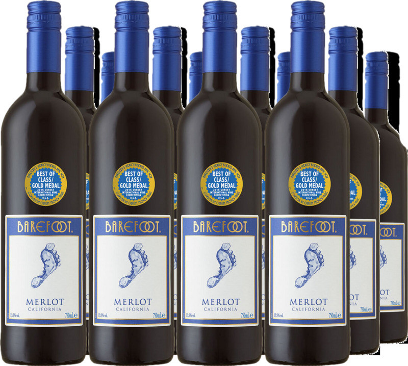 12er Vorteilspaket Barefoot Merlot