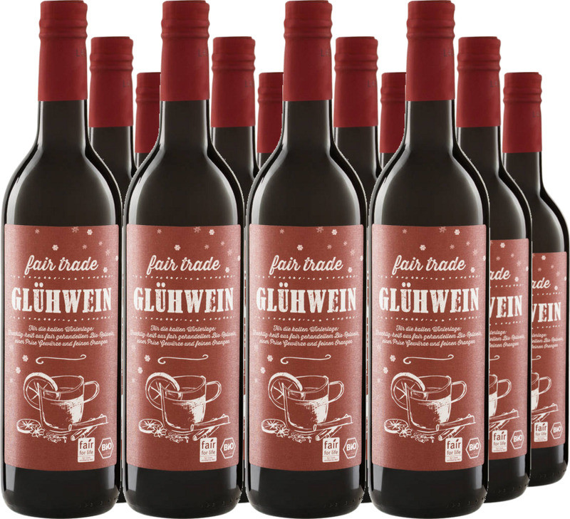 12er Vorteilspaket Fair Trade Glühwein Rot