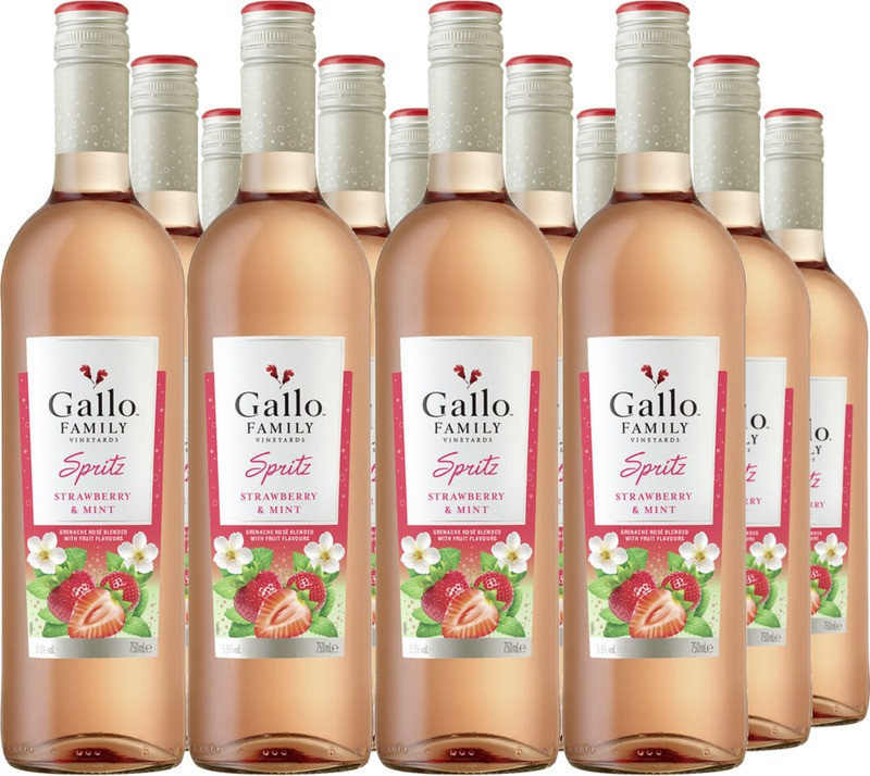 12er Vorteilspaket Gallo Spritz Strawberry & Mint