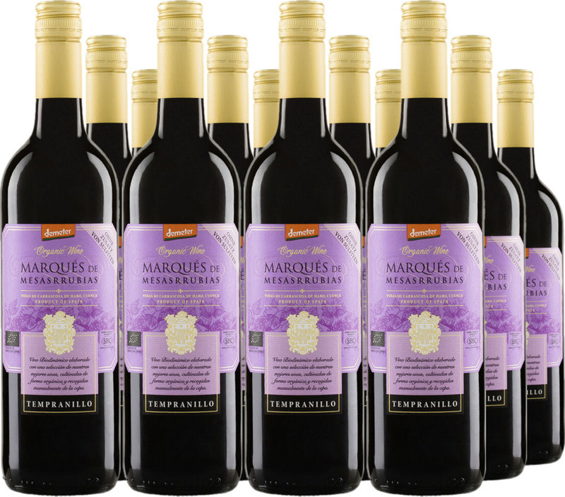 12er Vorteilspaket Marques De Mesasrrubias DO Tempranillo ohne So2-Zusatz