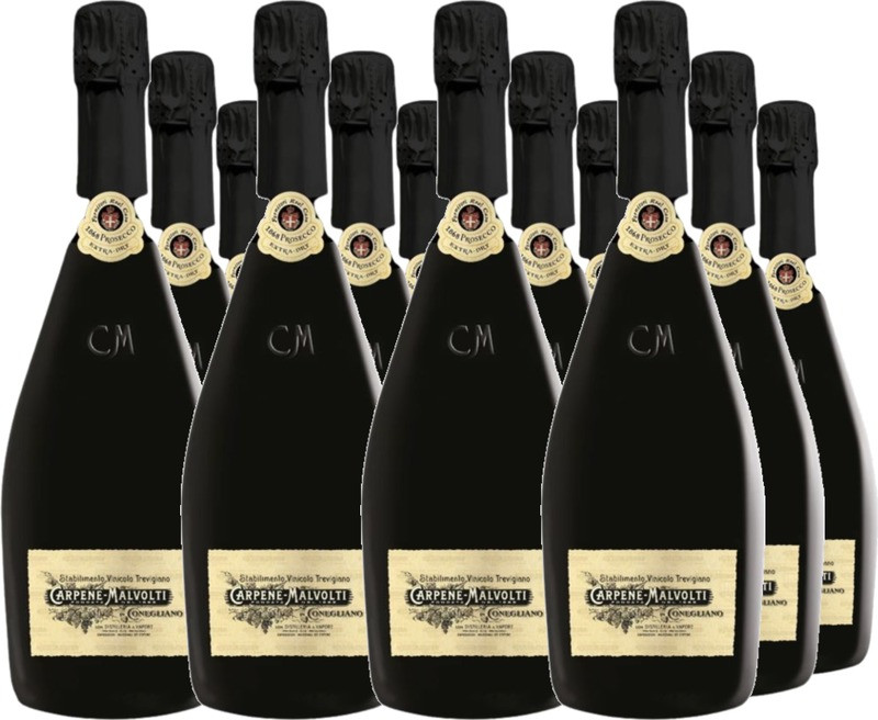 12er Vorteilspaket 1868 Prosecco Superiore Conegliano Valdobbiadene DOCG Extra Dry