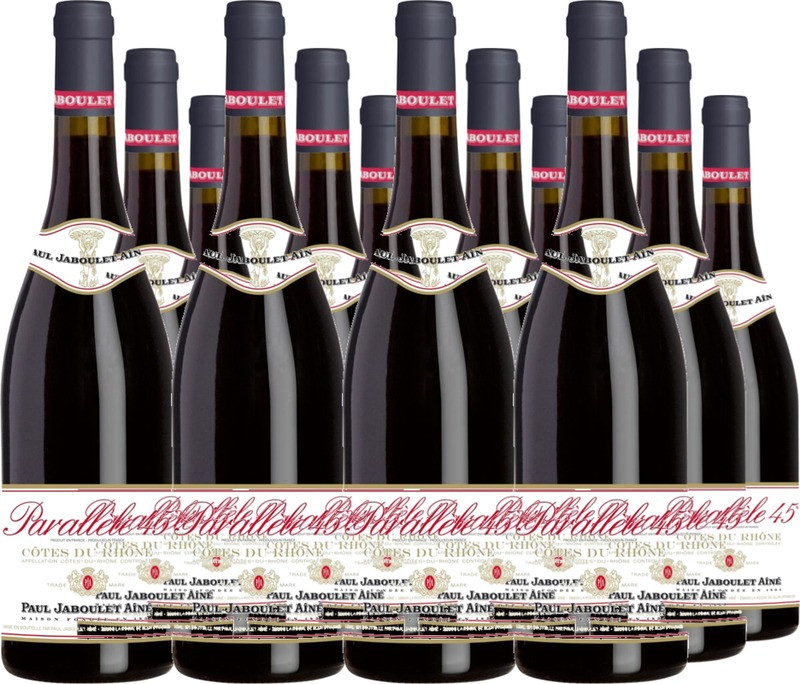 12er Vorteilspaket Jaboulet Parallele 45 Cotes du Rhone Rouge