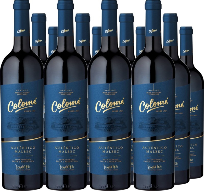12er Vorteilspaket Colomé Auténtico Malbec  Valle Calchaquí