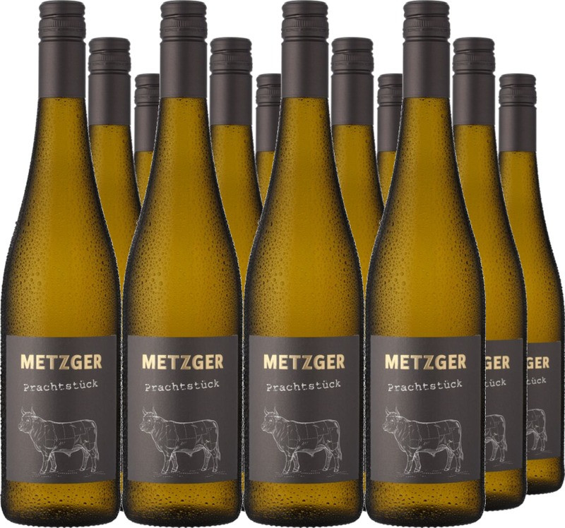 12er Vorteilspaket Metzger 'Prachtstück' Weißburgunder Chardonnay KuhbA trocken