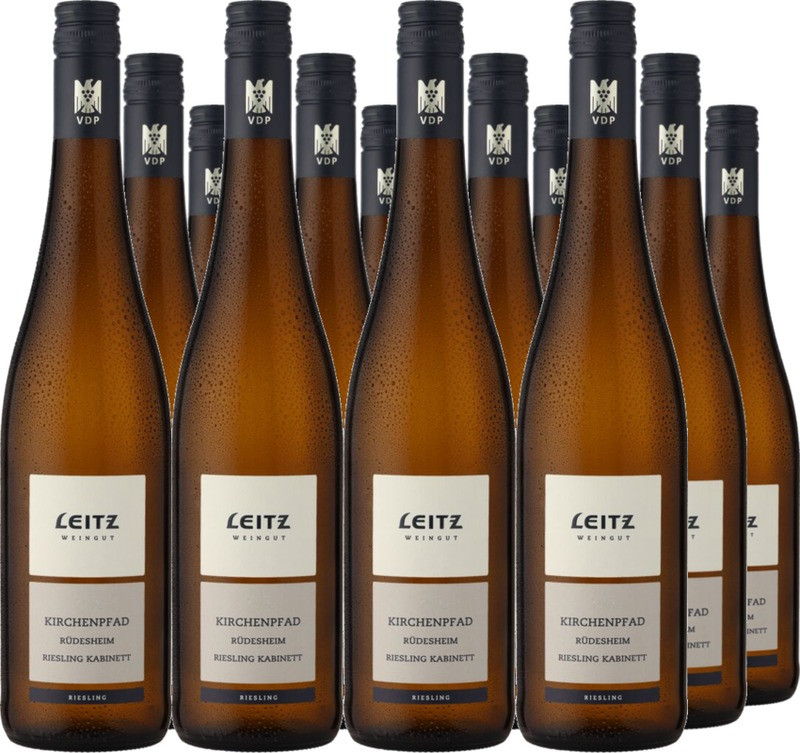 12er Vorteilspaket Leitz Rüdesheimer Kirchenpfad Riesling Kabinett feinherb