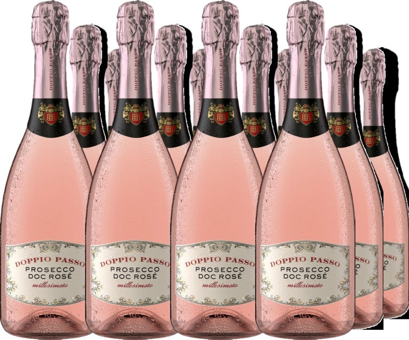 12er Vorteilspaket Doppio Passo Prosecco Rose DOC
