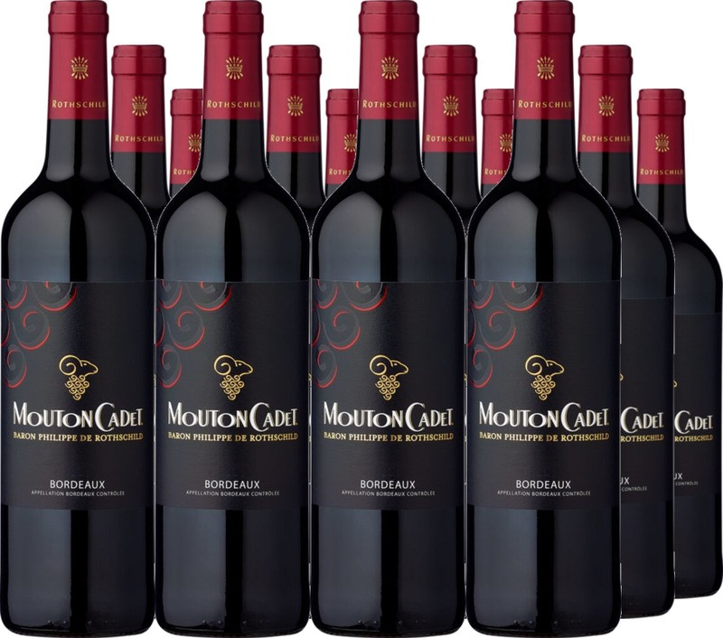 12er Vorteilspaket Mouton Cadet Rouge Bordeaux AOC