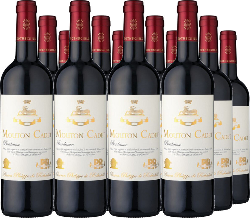 12er Vorteilspaket Baron Philippe de Rothschild Mouton Cadet Héritage Bordeaux AOC