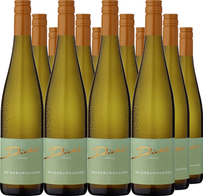 12er Vorteilspaket Diehl Weißburgunder Pfalz trocken QbA