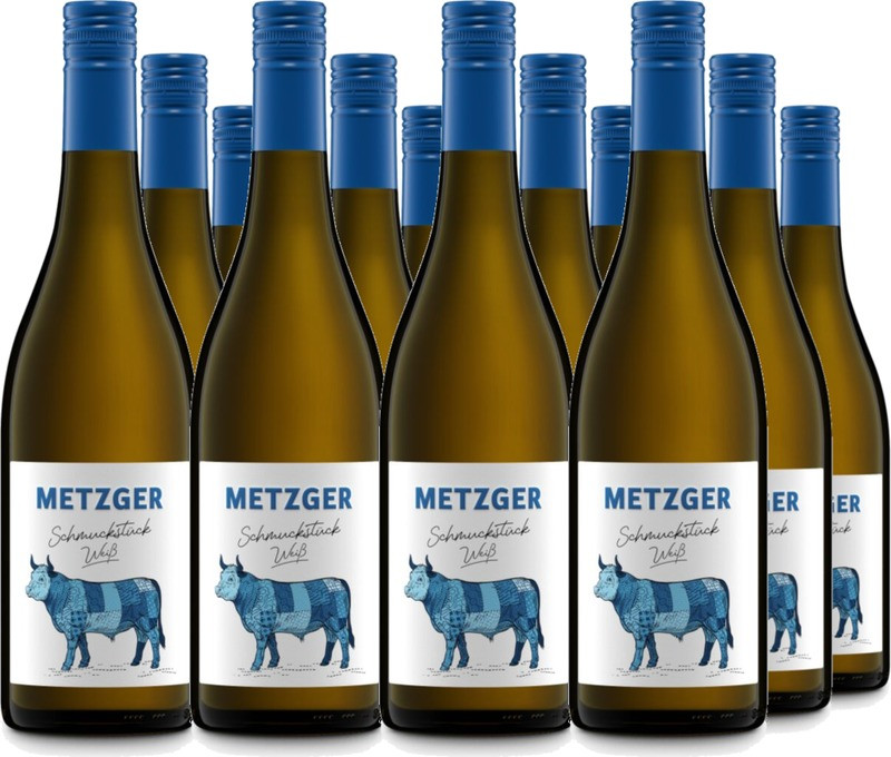 12er Vorteilspaket Metzger Schmuckstück Weiß