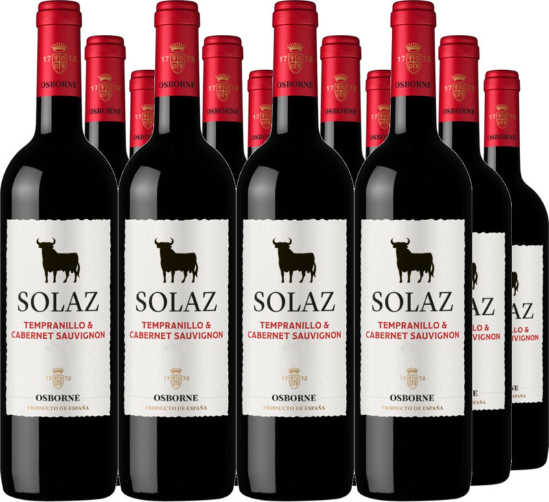 12er Vorteilspaket Solaz Tempranillo / Cabernet Sauvignon