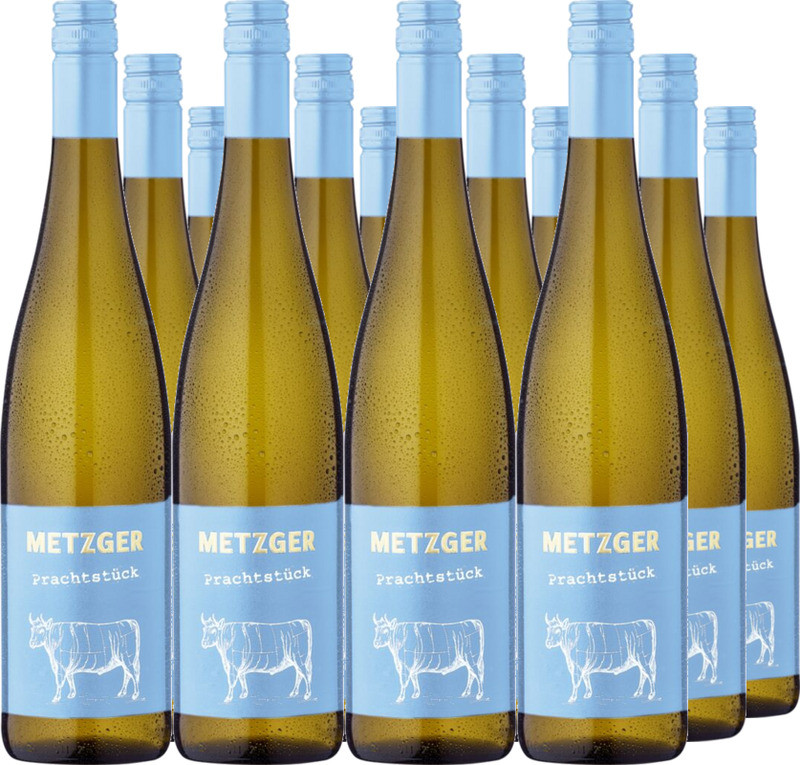 12er Vorteilspaket Metzger 'Prachtstück' Cuvée weiß KuhbA feinherb