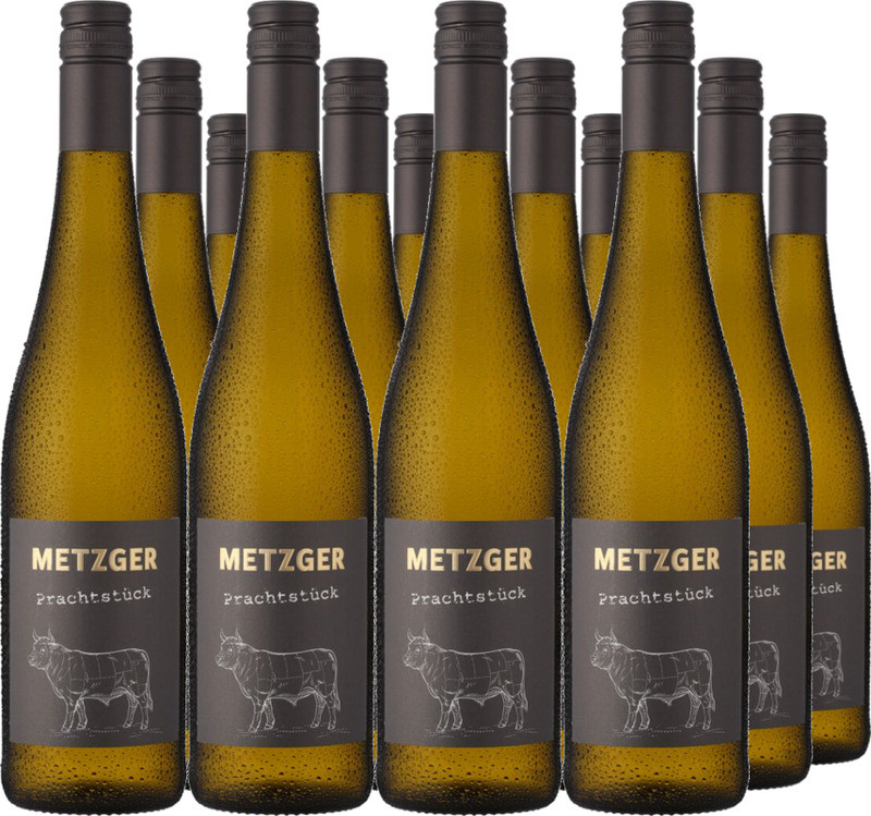 12er Vorteilspaket Metzger 'Prachtstück' Weißburgunder Chardonnay KuhbA trocken