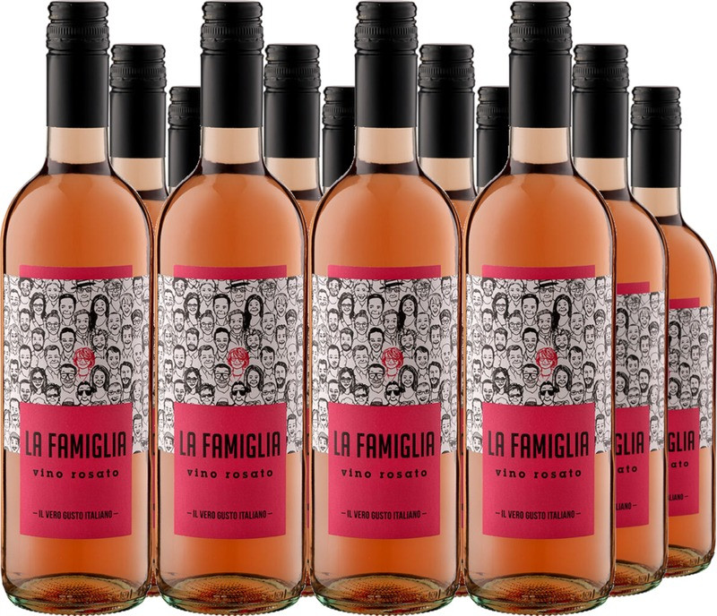 12er Vorteilspaket Vino Rosato 'La Famiglia'