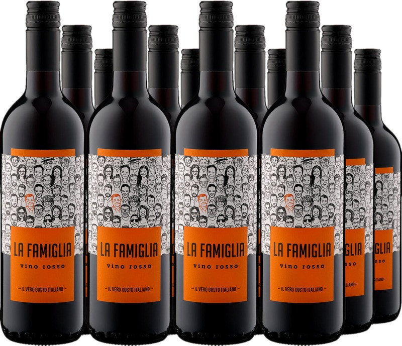12er Vorteilspaket Vino Rosso 'La Famiglia'