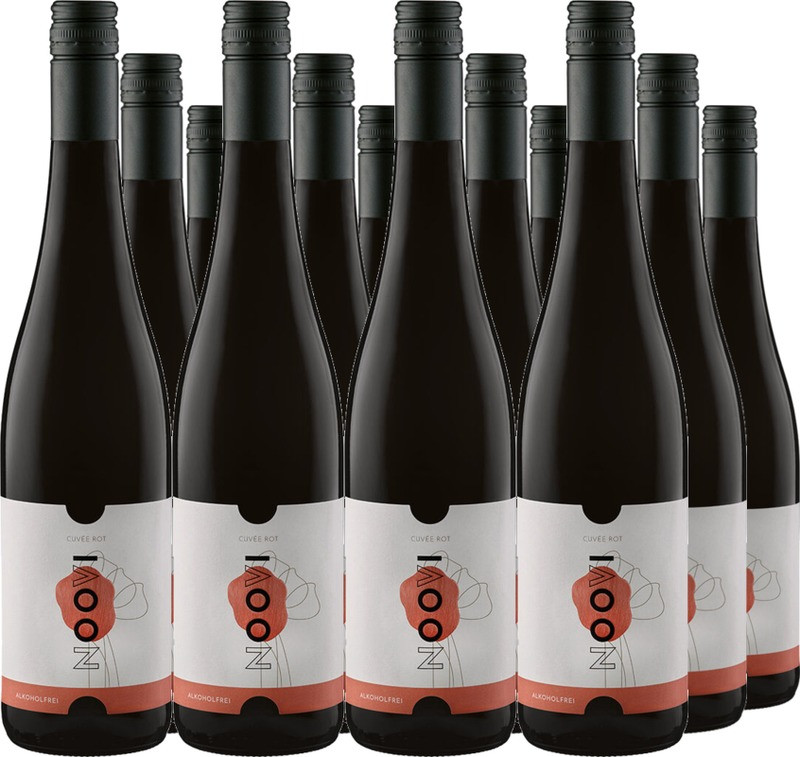 12er Vorteilspaket NOOVI Cuvée Rot - alkoholfreier Wein