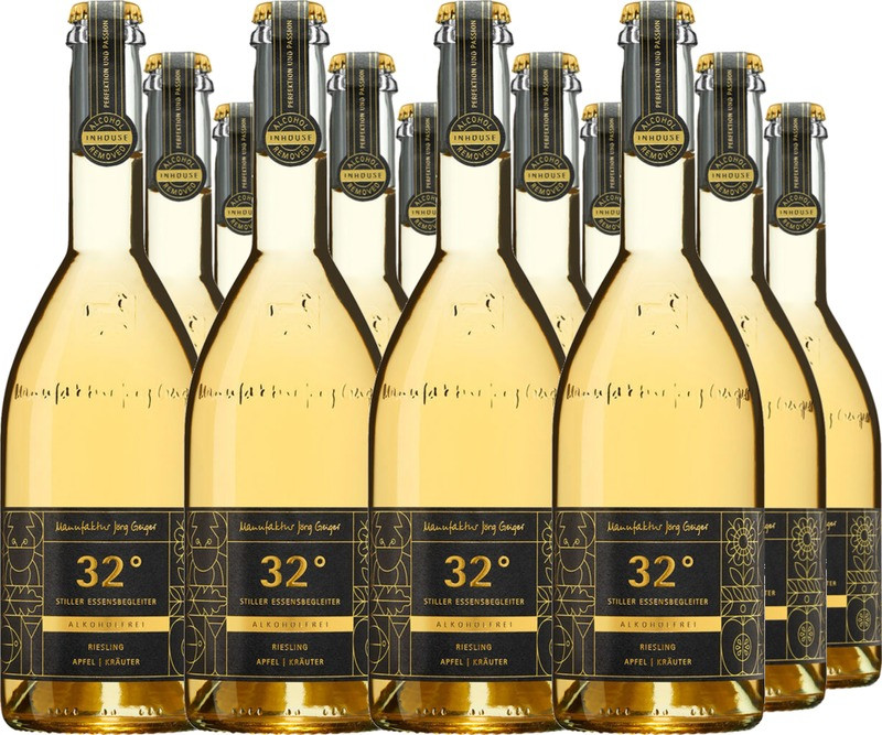 12er Vorteilspaket 32 Grad - Riesling Apfel Kräuter - alkoholfrei