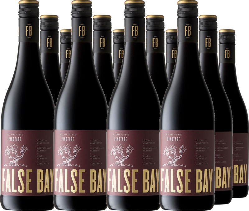 12er Vorteilspaket False Bay Bush Vine Pinotage