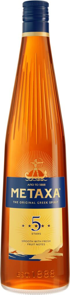 Metaxa 5 Sterne - 1l  S.& E.<(>&<)>A. METAXA A.B.E. 