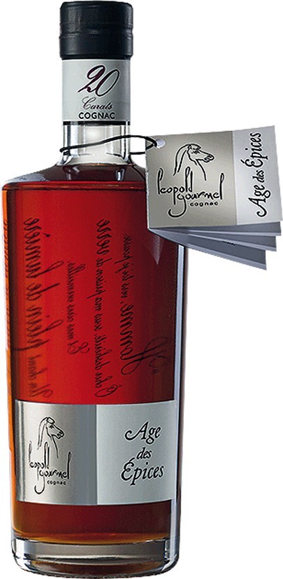 Cognac Âge des Èpices 43% Vol. (neue Ausstattung) AC,in Geschenkverpackung, mind. 20 Jahre Fassreife Cognac Léopold Gourmel 