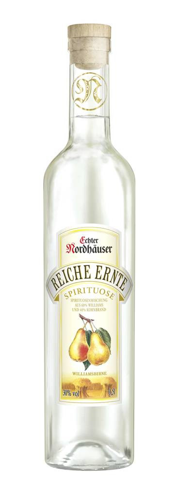 Echter Nordhäuser Reiche Ernte Williamsbirne 30% 05l  Nordbrand Nordhausen 