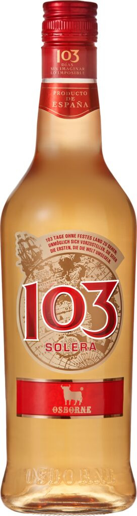 Osborne 103 Etiqueta Blanca Spanische Spirituose Solera 30% vol Literflasche SALE