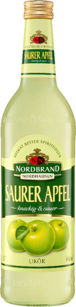 Nordbrand Saurer Apfel Likör 16% 0,7l  Nordbrand Nordhausen GmbH 