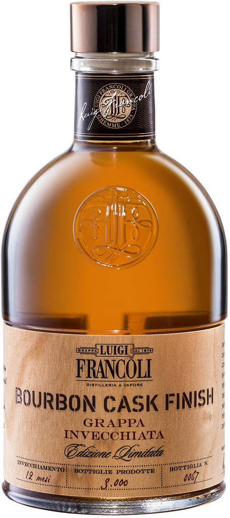Grappa Bourbon Cask Finish 41,5% 0,5 L  Luigi Francoli 