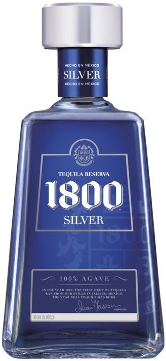 1800 Silver 38% vol  100% Agave Tequila Jose Cuervo 1800 